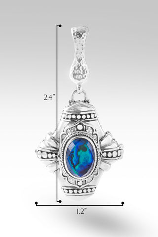 Light of My Presence Pendant™ in Bali Waters Abalone & Quartz Triplet