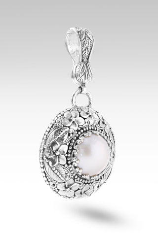 Flowers Bring Peace Pendant™ in White Mabe Pearl Frangipani / White Mabe Pearl