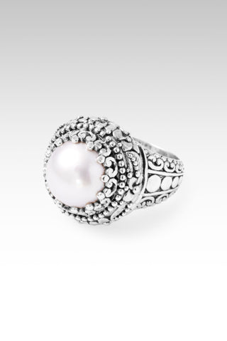 Flowers Bring Peace Ring™ in White Mabe Pearl Frangipani / 5 / White Mabe Pearl