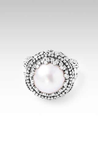 Flowers Bring Peace Ring™ in White Mabe Pearl Frangipani / 5 / White Mabe Pearl