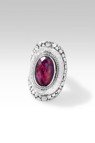 Journey to Wholeness Ring™ in Pink Purple Abalone & Quartz Triplet