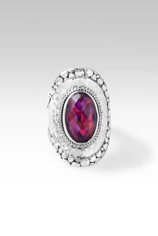 Journey to Wholeness Ring™ in Pink Purple Abalone & Quartz Triplet