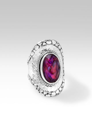 Journey to Wholeness Ring™ in Pink Purple Abalone & Quartz Triplet