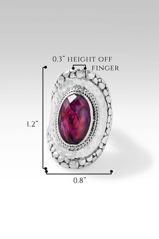 Journey to Wholeness Ring™ in Pink Purple Abalone & Quartz Triplet