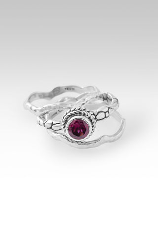 Poised Ring Set of 3™ in Rhodolite Garnet