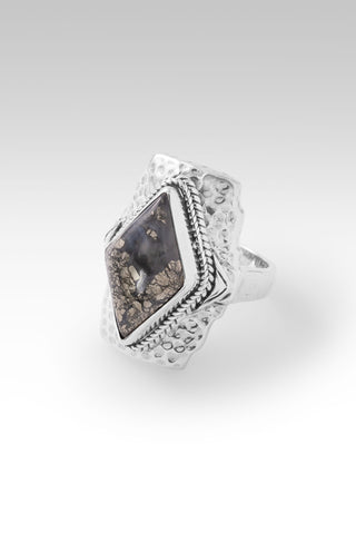 Trust in Him Ring™ in Leaf Pyrite Hammered / 5 / Leaf Pyrite