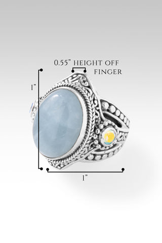 In All Things Ring™ in Aquamarine Tree Of Life / 5 / Aquamarine