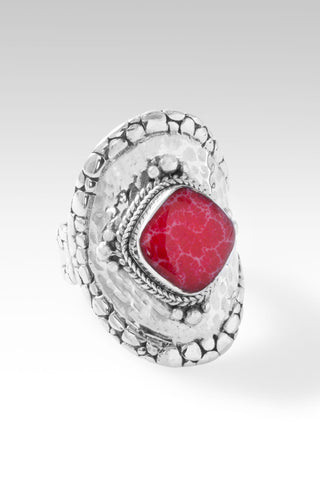 Joyful Ring™ in Red Indonesian Coral