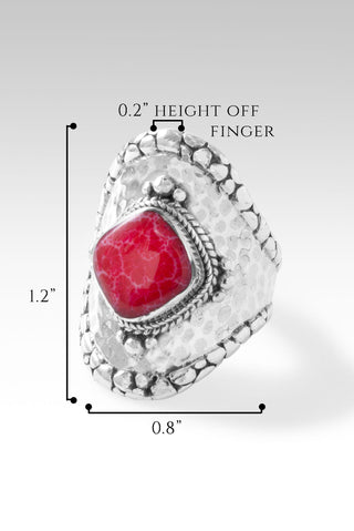 Joyful Ring™ in Red Indonesian Coral