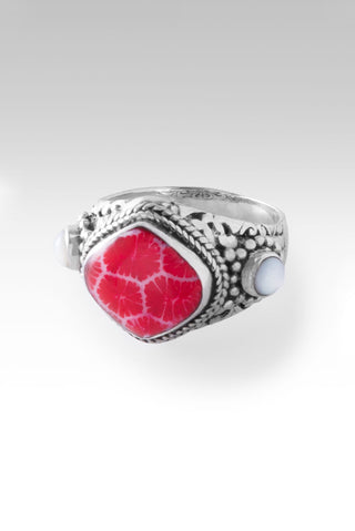 Joyful Ring II™ in Red Indonesian Coral