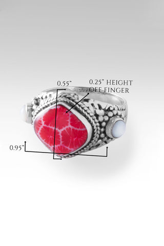 Joyful Ring II™ in Red Indonesian Coral