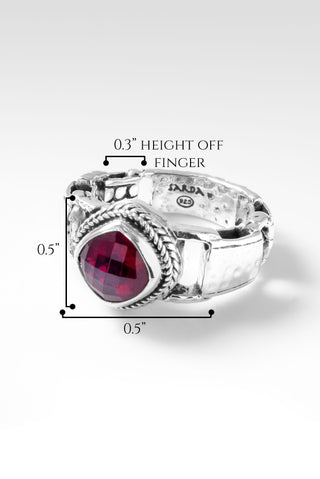 Hold on to Promises Ring™ in Red Ruby - Dinner - only found at SARDA™