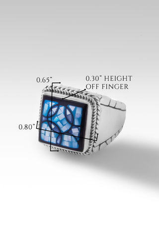 Believe Always Ring™ in Blue Mother of Pearl Mosaic