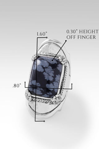 How Great Thou Art Ring™ in Snowflake Obsidian