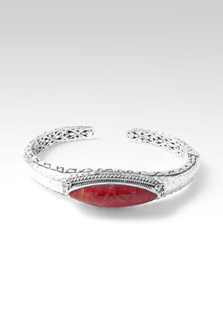 Flourishing Faith Cuff™ in Red Sponge Coral Frangipani / 6.5 / Red Sponge Coral