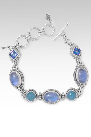 Serve with Humility Bracelet™ in Rainbow Moonstone Hammered / 6.75 - 7.75 / Rainbow Moonstone