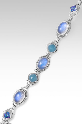 Serve with Humility Bracelet™ in Rainbow Moonstone Hammered / 6.75 - 7.75 / Rainbow Moonstone