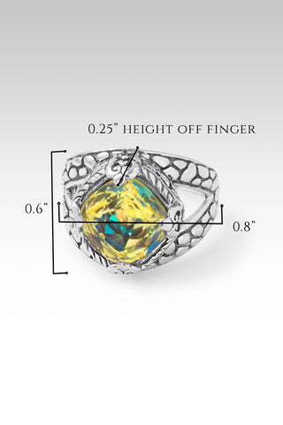 Path of Light Ring™ in Jealous Yellow™ Mystic Quartz