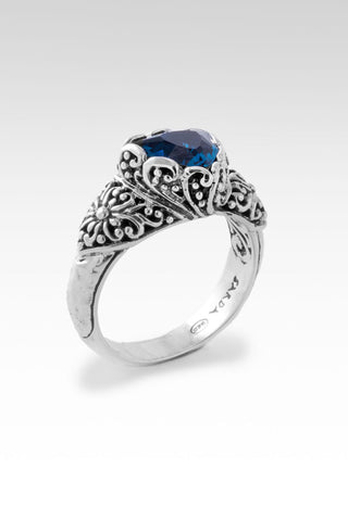 Hope's Gentle Embrace Ring™ in London Blue Topaz