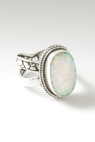 Joy in the Journey Ring™ in Peaches & Cream Simulated Opal