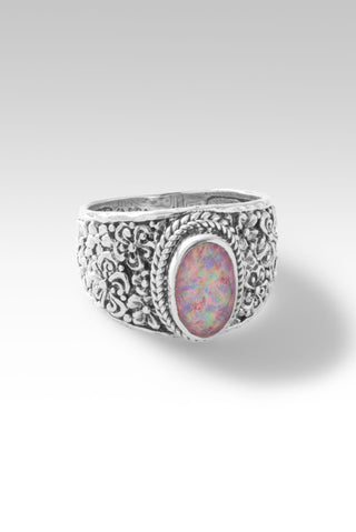 Garden Treasures Ring™ in Salmon Pink Opal & Quartz Doublet