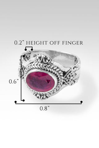 Faithful and True Ring™ in Red Ruby