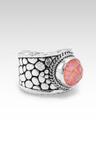 Create Change Ring™ in Alizarin Crimson Simulated Opal Quartz Doublet