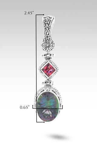 Abide in Me Pendant™ in Odyssey Green™ Mystic Quartz - Magnetic Enhancer Bail - only found at SARDA™