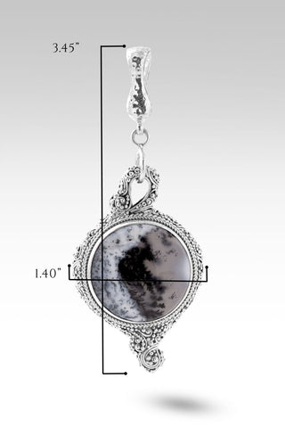 Abundance and Prosperity Pendant™ in Dendritic Opal - Magnetic Enhancer Bail - only found at SARDA™