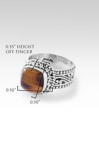 Act with Kindness Ring™ in Brown Tiger's Eye - Magnetic Enhancer Bail - only found at SARDA™