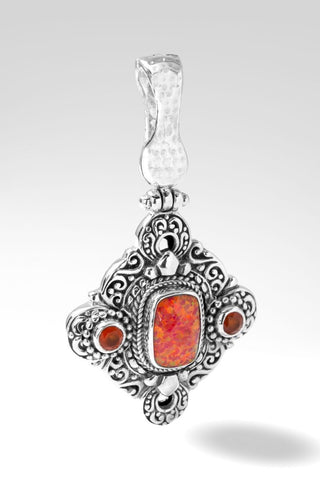 Act With Love Pendant™ in Alizarin Crimson Simulated Opal - Magnetic Enhancer Bail - only found at SARDA™