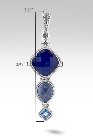 All Things Possible Pendant™ in Lapis Quartz Doublet - Magnetic Enhancer Bail - only found at SARDA™