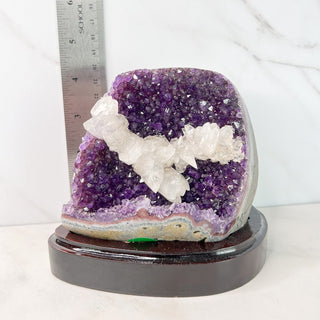 Amethyst with Calcite & Stand - Specimen - only found at SARDA™