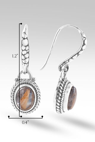 Be Humble Earrings™ in Copper Rutilated Quartz - Bali Wire - only found at SARDA™