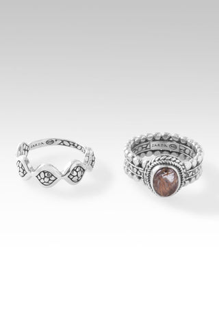 Be Humble Ring Set of 2™ in Copper Rutilated Quartz - Stackable - only found at SARDA™