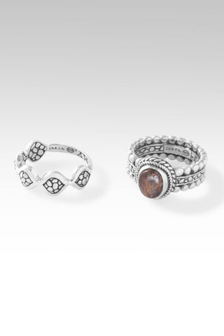 Be Humble Ring Set of 2™ in Copper Rutilated Quartz - Stackable - only found at SARDA™