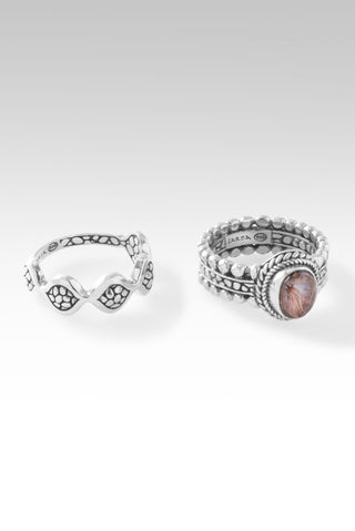 Be Humble Ring Set of 2™ in Copper Rutilated Quartz - Stackable - only found at SARDA™