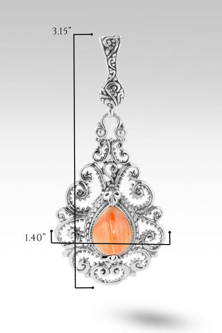 Be Steadfast Pendant™ in Orange Spiney Oyster - Magnetic Enhancer Bail - only found at SARDA™