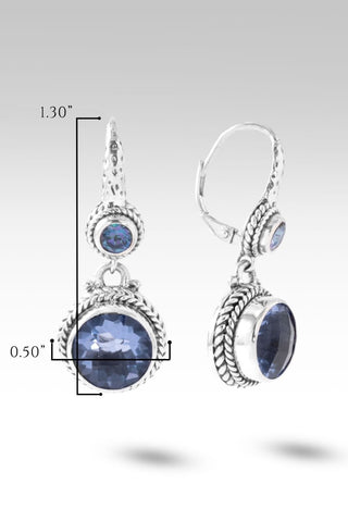 Beacon of Courage Earrings™ in Blue Violet Fluorite - Lever Back - only found at SARDA™