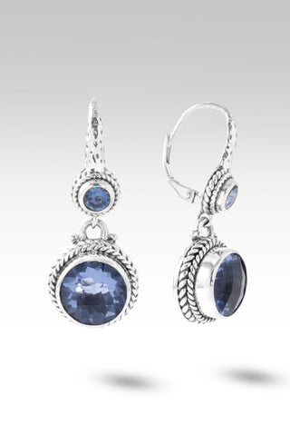 Beacon of Courage Earrings™ in Blue Violet Fluorite - Lever Back - only found at SARDA™