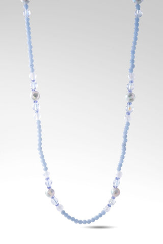 Beaded Angelite Necklace™ in Watermark - Toggle Closure - only found at SARDA™