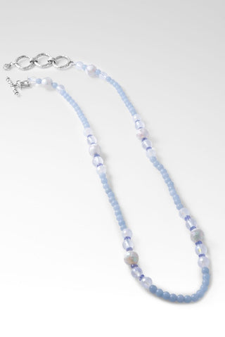 Beaded Angelite Necklace™ in Watermark - Toggle Closure - only found at SARDA™