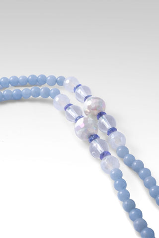 Beaded Angelite Necklace™ in Watermark - Toggle Closure - only found at SARDA™