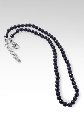 Beaded Black Tourmaline & Black Spinel Lobster Claw Necklace™ - Beaded Necklace - only found at SARDA™