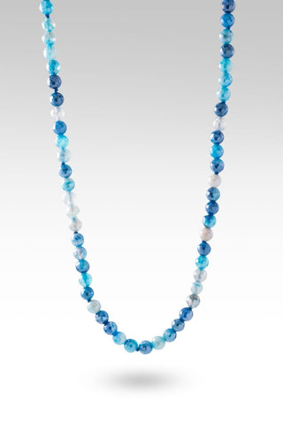 Beaded Celestial Blue Agate Necklace™ in Janyl Adair - Beaded Necklace - only found at SARDA™