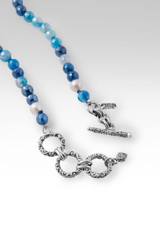 Beaded Celestial Blue Agate Necklace™ in Janyl Adair - Beaded Necklace - only found at SARDA™