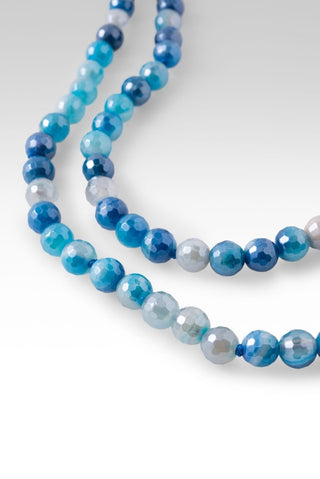 Beaded Celestial Blue Agate Necklace™ in Janyl Adair - Beaded Necklace - only found at SARDA™