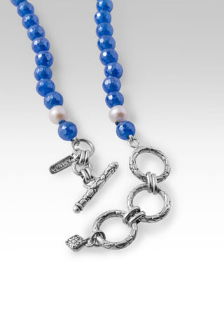 Beaded Celestial Blue Agate Necklace™ in Watermark - Beaded Necklace - only found at SARDA™