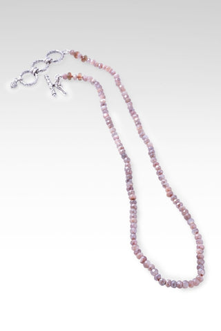 Beaded Celestial Peach Moonstone & Andalusite Toggle Bar Necklace™ - Beaded Necklace - only found at SARDA™