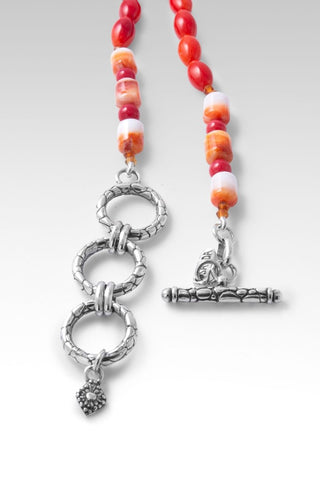 Beaded Dyed Red Coral Necklace™ in Watermark - Beaded Necklace - only found at SARDA™